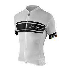 SKIN COOLER FULL ZIP TRI TOP SHORT SLEEVE White Black Stripe